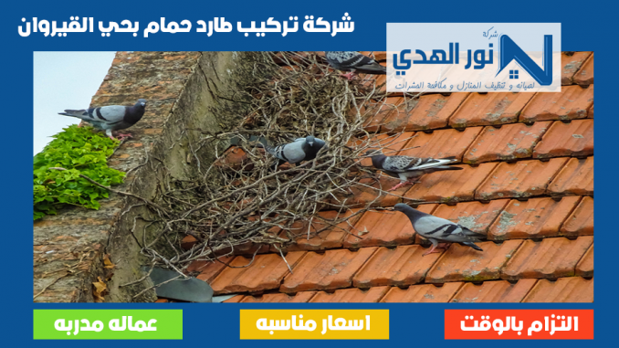 شركة تركيب طارد حمام بحي القيروان