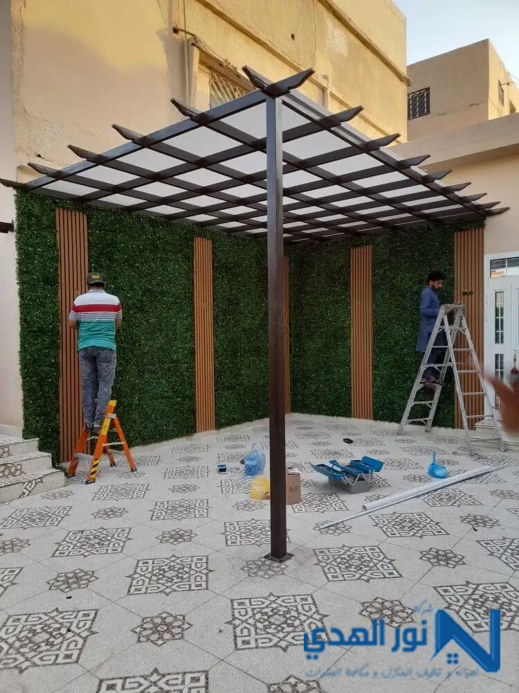 مظلات حدائق خشبية